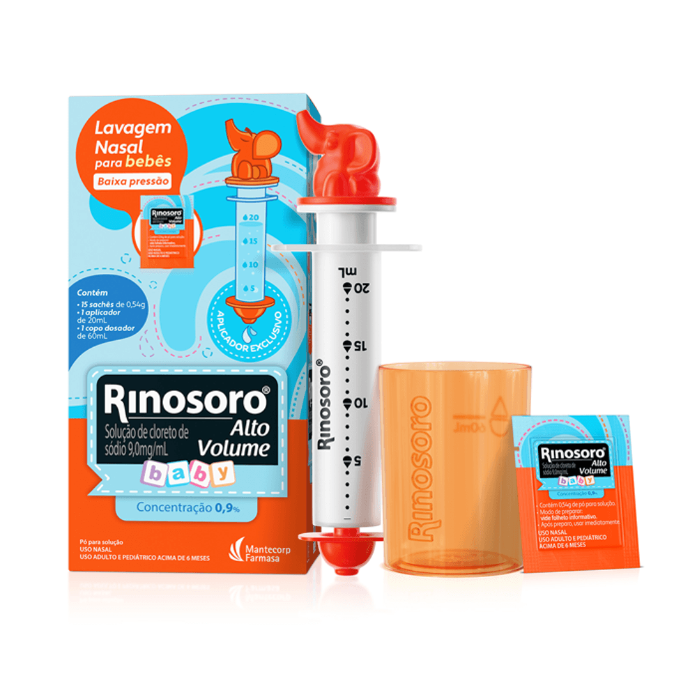 RINOSORO AV BABY 60ML KIT C/15 SACHES