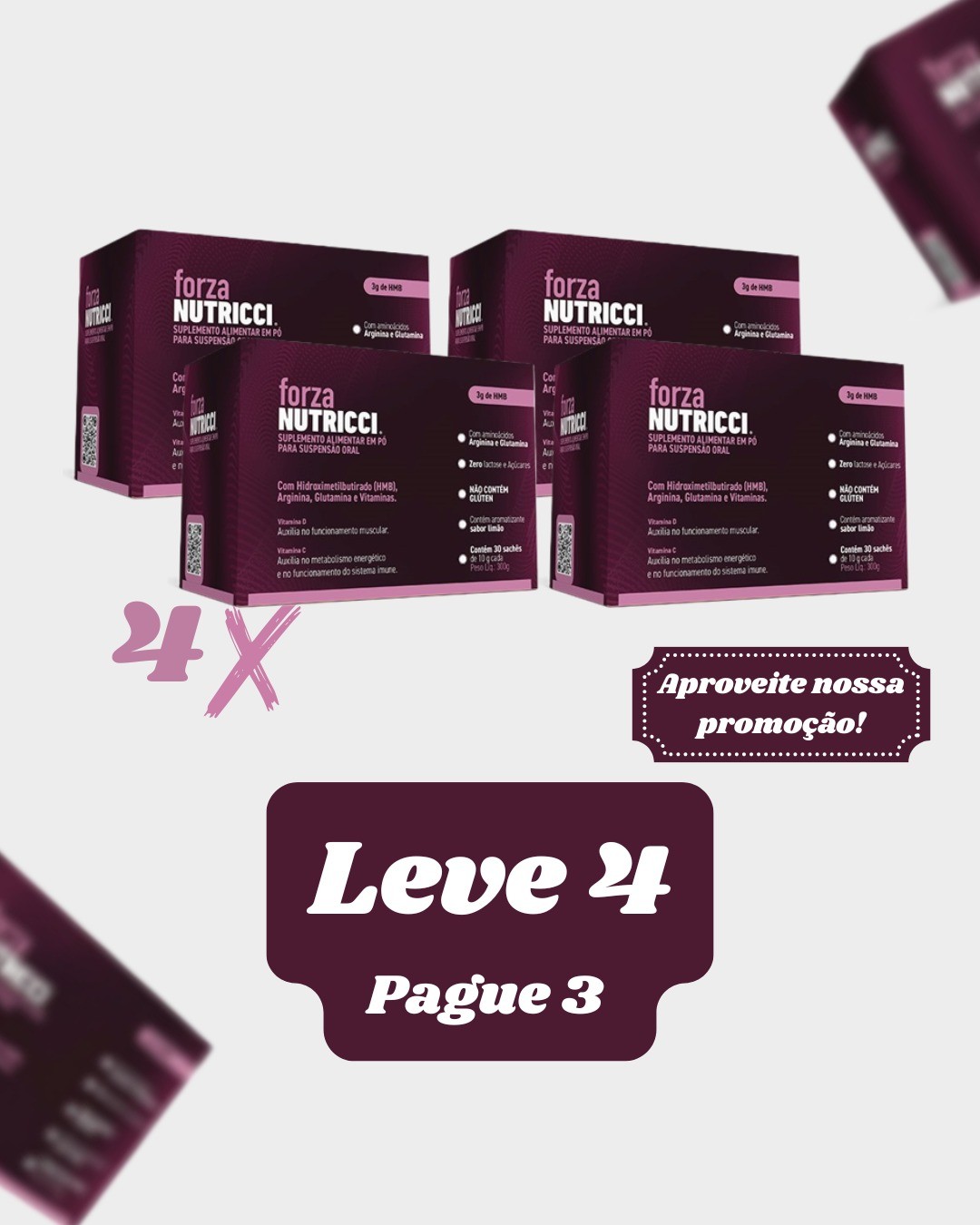 KIT FORZA NUTRICCI C/30 SACHES INZYME *LEVE 4 PAGUE 3*