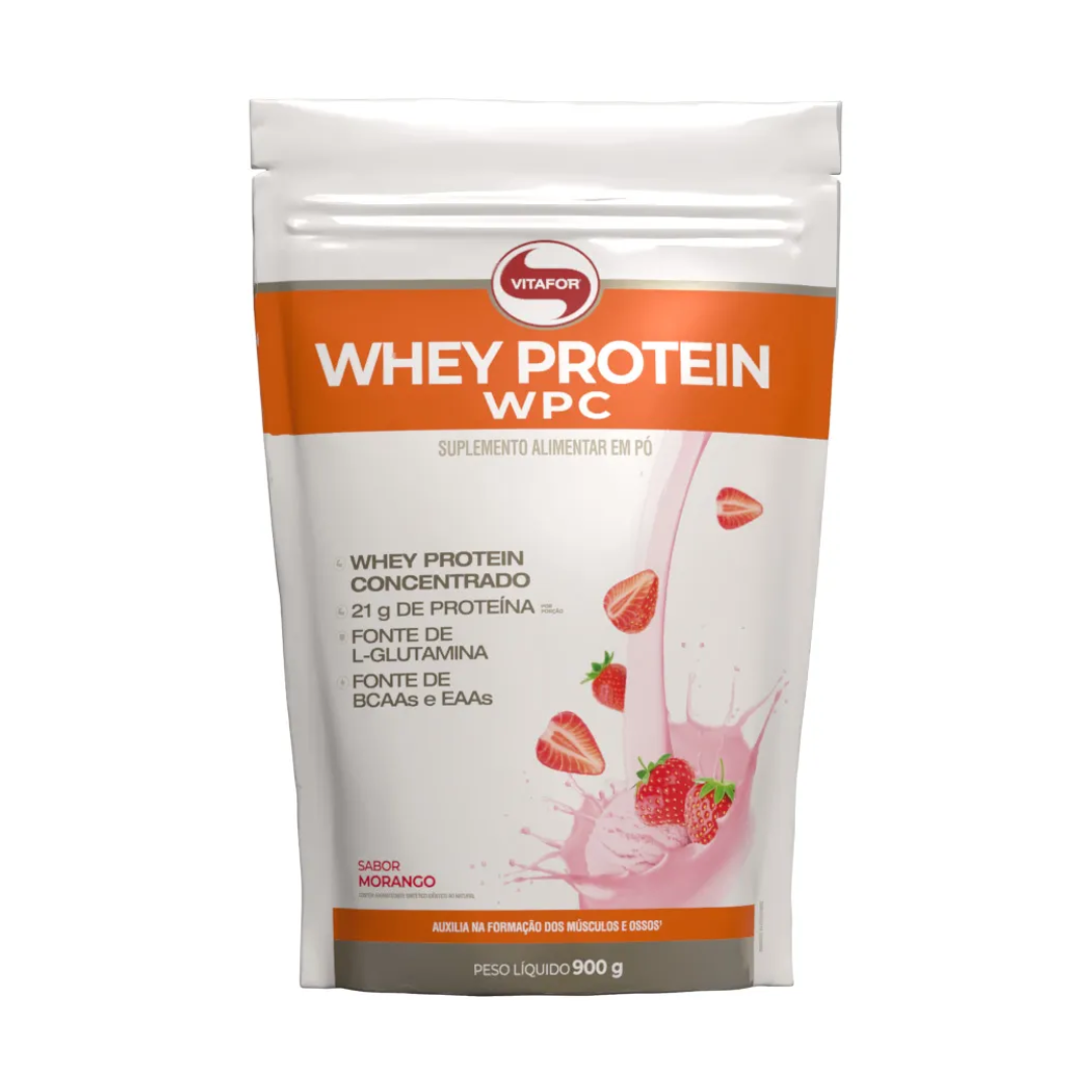 WHEY PROTEIN WPC 900G MORANGO VITAFOR