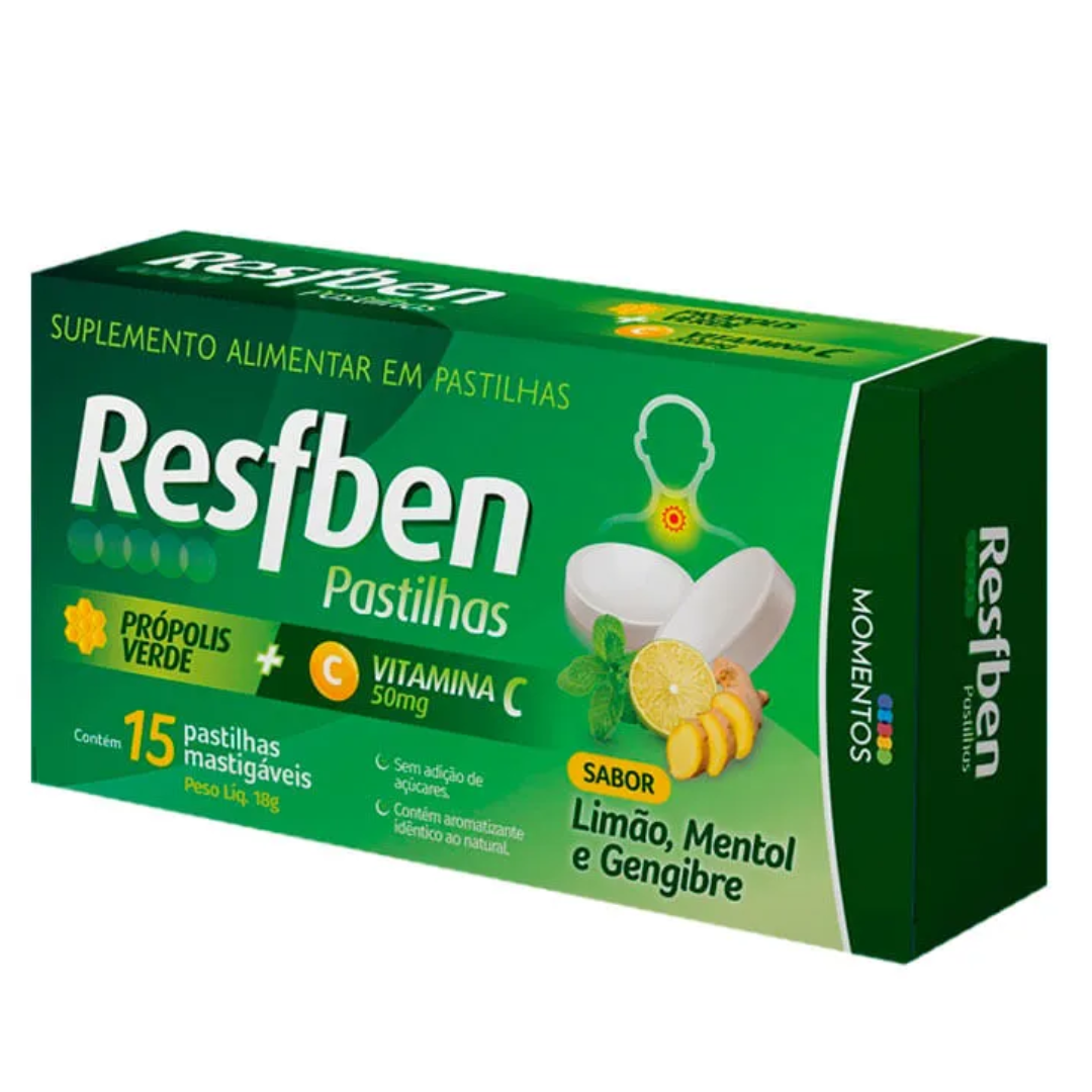 RESFBEN C/15 LIMAO/MENTOL/GENGIBRE
