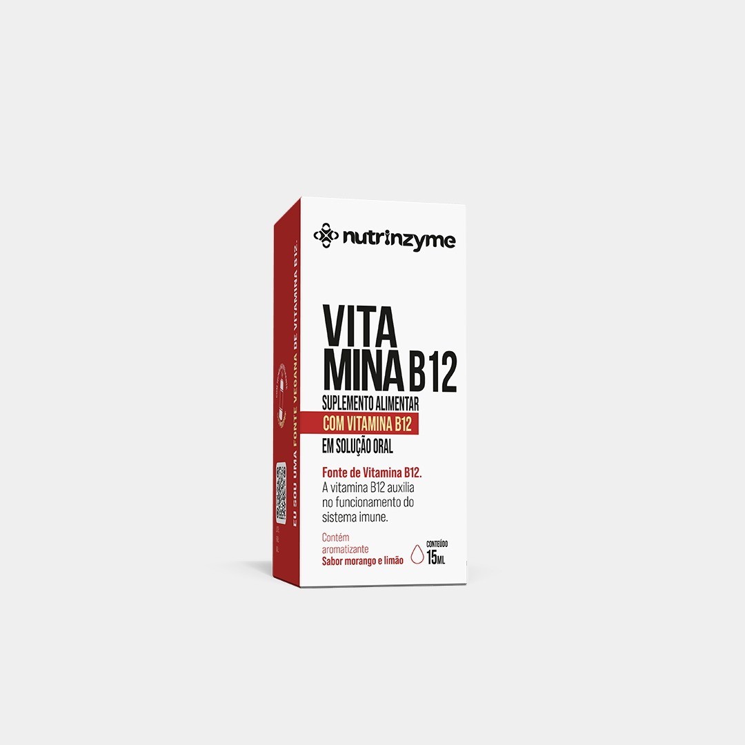 VITAMINA B12 15ML MORANGO/LIMAO INZYME