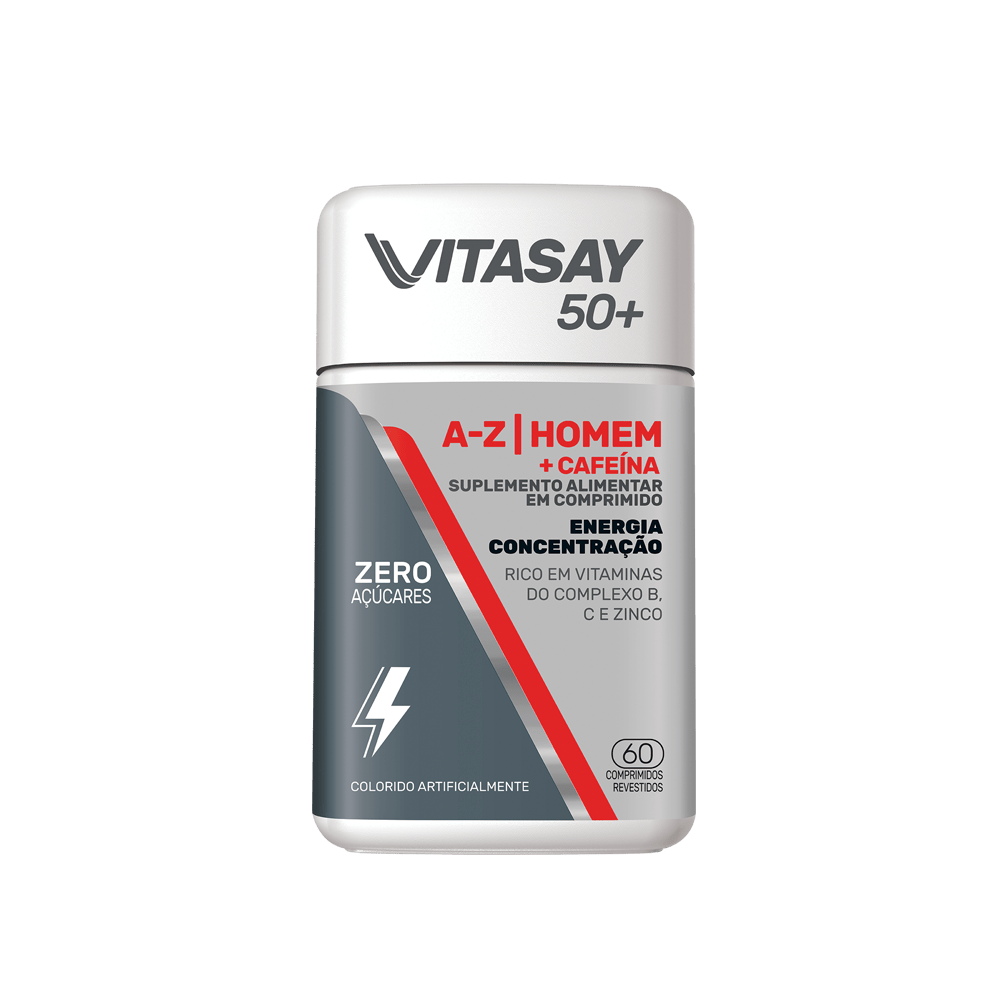 VITASAY 50+ A-Z HOMEM C/60 +CAFEINA